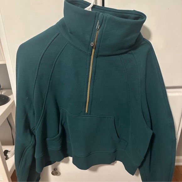 lululemon athletica Jackets & Blazers - Lululemon Half-Zip Teal Scuba